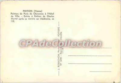 Poitiers — Entrée de Charles Martel après sa victoire sur Abdérème — J. Robuchon, N° 1240 — Verso