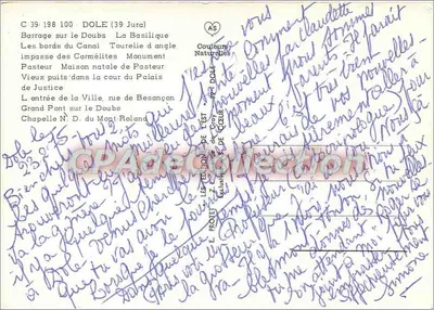 Dole — panoramische uitzicht en monumenten — Les Éditions de l'Est — Achterkant