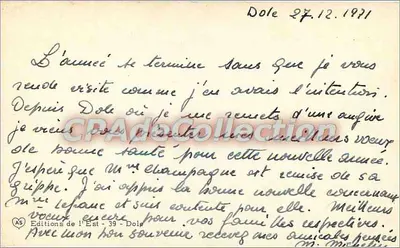 Dole — Visão da Basílica — Éditions de l'Est — Verso
