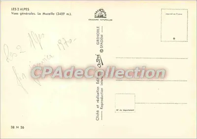 De Twee Alpen — Hoogte 1650 — Uitgever SPADEM, N° 38 N 26 — Achterkant