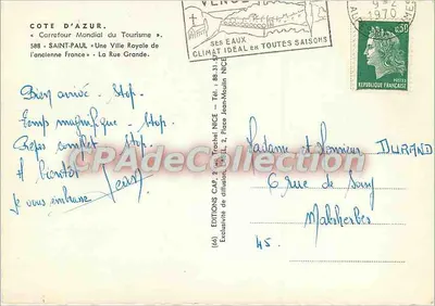 Saint-Paul - A Rue Grande — Éditions CAP, n° (66) — Verso