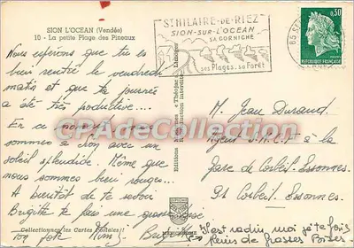 Sion-sur-l'Océan (Vendée) — A Pequena Praia dos Pineaux — Edições Memórias & Teatro de Interdição — Verso