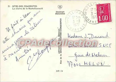 Der Cloister von La Rochefoucauld — Orte der Charentes — Verlag Artaud Frères, Nantes-Carquefou — Rückseite