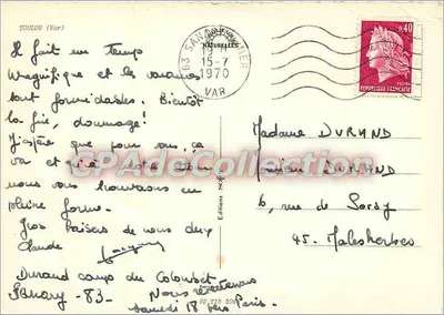 Toulon — vista del puerto y de las colinas — Ediciones Ediciones — Reverso