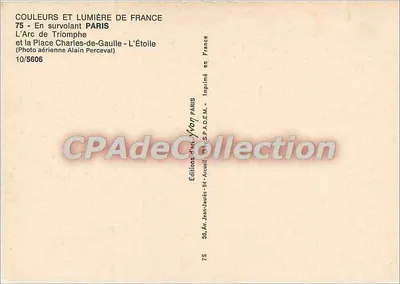 Arco do Triunfo — Praça Charles-de-Gaulle — Éditions d'Art Acusti — Verso