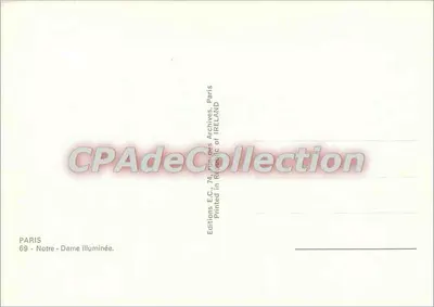 Nossa Senhora de Paris — iluminada — Editions E.C., 74 Archives, Paris — Verso