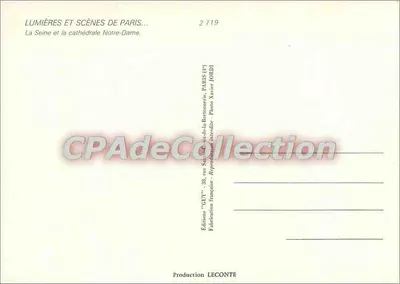 A Seine e a catedral Notre-Dame — Éditions GUY — n° 2719 — Verso