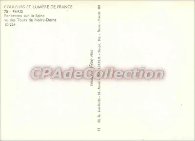 Parijs - Panorama over de Senne gezien vanaf de torens van Notre-Dame — Edities Vivon, serie 10-224 — Achterkant