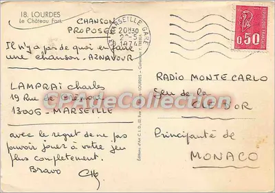 Zamek w Lourdes — Wydawnictwo Art C.L.D. — nr 18 — Rewers