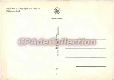 Napoleon — Kampania w Francji — (Meissonnier) — Mexichrome, Bruksela — Rewers