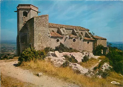 Oppède-le-Vieux (Vaucluse) — A igreja — Imprimeur Combier