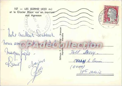 Les Écrins (4103 m.) et le Glacier Blanc vus en montant aux Agneaux — Éditions F. FRANCOU — Verso