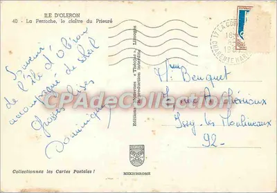 Wyspa Oléron — Klasztor Prieuré — Wydawnictwo « Théodé » Limoges — Rewers