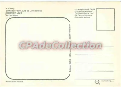 O Solário — Mont-Louis — Éditions DINO — Verso