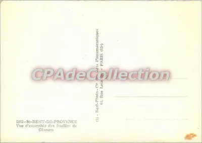 Glanum — Overview of the excavations — Publisher Cap — Back
