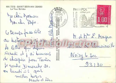 La Torre Solidor — Saint-Servan (35400) — Edizioni d'Arte 1958 — Verso
