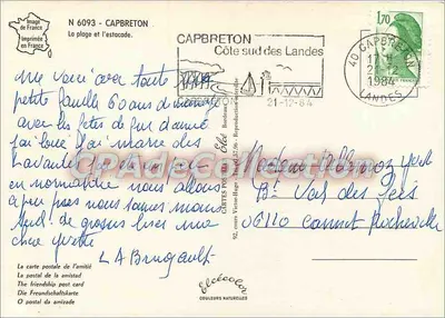 Capbreton — praia e estacade — Élise, n° 6093 — Verso