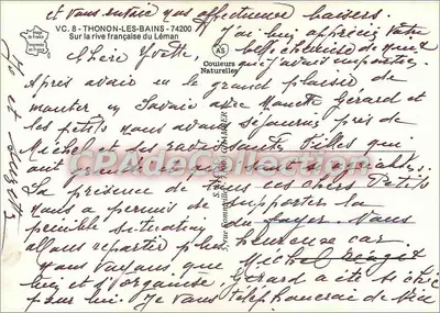 Thonon-les-Bains — na margem francesa do Léman — Cores Naturais — Verso