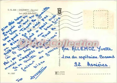 Chambery — promenada po starym dzielnicy — Wydawnictwo J. Cellard — Rewers