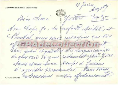 Thonon-les-Bains — Cidade acolhedora às margens do Lago Léman — editor Lardédoc — Verso