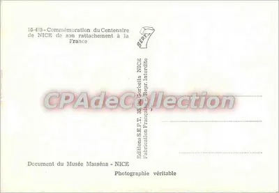 Centenário de Nice — 1860-1960 — Edições S.E.P.T. Nice — Verso