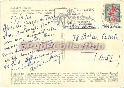 Viaduto de Garabit — Cantal — Editor: C. C. (C. C. Fotógrafo) — Verso