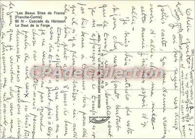 Cascada del Hérisson — Franche-Comté — Editor Casa (71, S.&L.) — Reverso