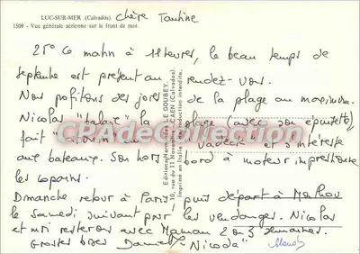 लुक-सर-मर — एयरियन व्यू ऑफ द बैच ऑफ मर — एडिशन्स नॉर्मांड ले गोबे — पीछे