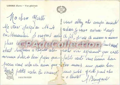 Lisours (Eure) — Vista geral — Impressora Micaon — Verso