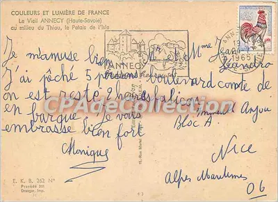Il Vecchio Annecy — Il Palazzo dell'Isola — Editore E. K. B. 262 — Verso