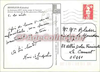 A Lieutenançaise — Honfleur — Editor Emy — Verso