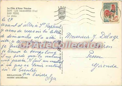 A praia de Issambres — Costa Azul — editada por Rella — Verso