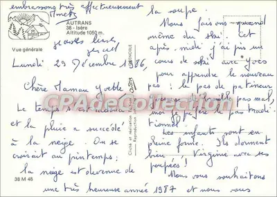 Autrans — Vista geral — Cliché e realização Enidoble — Verso