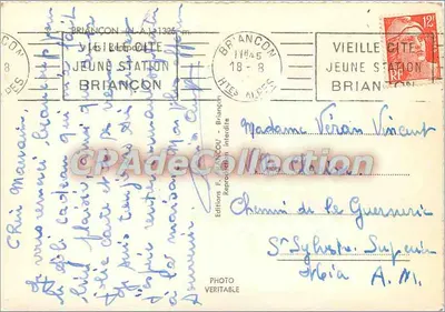 Briancón — Vieille Cité — Éditions F. Francou — Verso