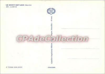 Góra Revard — Savoie — wydawca Combier Imprimeur Mâcon, nr seryjny 73008 000.003 — Rewers