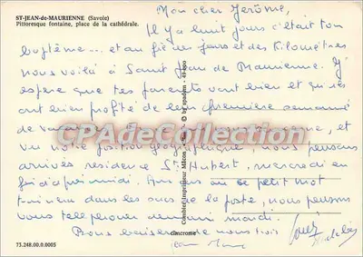 एस-जीन-डे-मौरिएन (सैवोय) — चित्रकला फॉन्टेन, कैथेड्रल के स्क्वायर — सिमी — पीछे