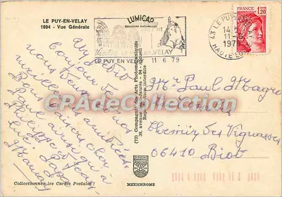 Le Puy-en-Velay — Vista Geral — IRIS — Verso