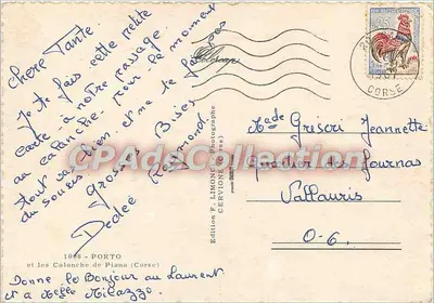 Porto e as Calanche de Piana — Corse — Edição F. Limongi — Verso