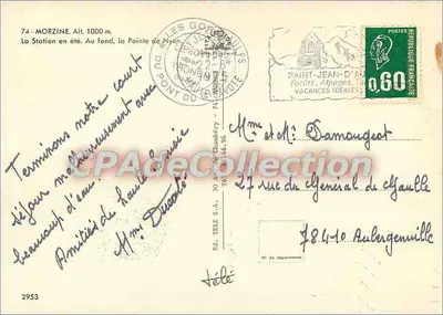 Morzine — Stacja w lecie — wydawca Éd. TELÉ S.A. n°2953 — Rewers