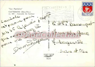 Cascata del Ciliegio — I Pirenei — Editore Helio, n° 501 — Verso