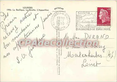 Lourdes — Die Gesegnete Grotte und die Basilika — Editions C.A.P. 17 — Rückseite
