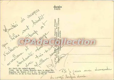 Esquí en la Valle Blanca — Aiguilles du Diable y Tour Ronde — Editor Cétière — Reverso