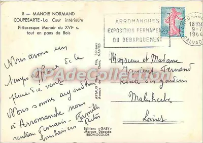 Château normando — Cour interne — Editions Gaby — Verso