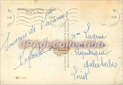 Praia de Trestroco — Vista panorâmica — Les Éditions de Vacances, n° B. 2631 — Verso