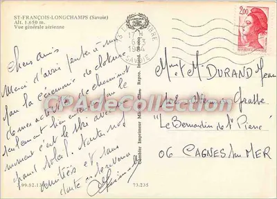 Saint-François-Longchamps (Savoie) — Ogólny widok z lotu — Cing — Rewers