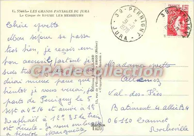 L'Abbazia di Baume-les-Messieurs — in una delle più belle "reculées" del Giura — Edizioni L'Écarter — n° 55465 — Verso