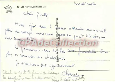 लेस पियर जॉम्ट्रेस (23) — प्रकाशक SARL E.M.A. AIX-EN-PROVENCE 87700 — पीछे
