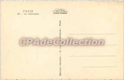 カールセールの凱旋門 — パリ — Éditions Chantal — 裏面