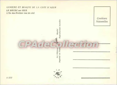 Le Brusc sobre o Mar — vista aérea — Les Éditions Chrome, n° 5 352 — Verso