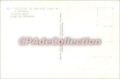 Kanal der Albufera — El Palmar — Garcia Garin y Compañía — Rückseite